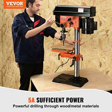 VEVOR Benchtop Drill Press with Laser Work Light