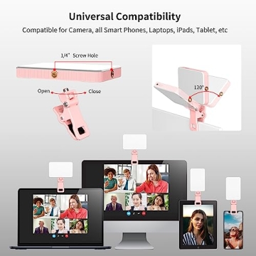 Newmowa Pink Selfie Light Smart Sensor 3 Modes 2000mAh