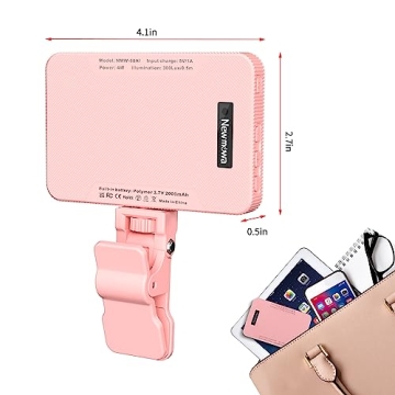 Newmowa Pink Selfie Light Smart Sensor 3 Modes 2000mAh