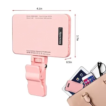 Newmowa Pink Selfie Light Smart Sensor 3 Modes 2000mAh