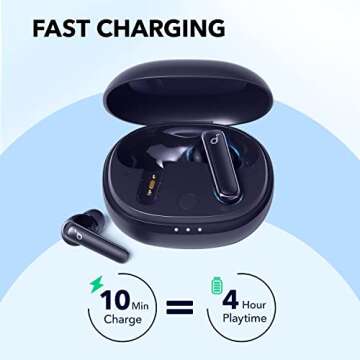 Soundcore by Anker Life P3 Noise Cancelling Earbuds, Ultra Long 50H Playtime, Fast Charging, Big Bass, Multi-Mode Noise Cancelling, AI-Enhanced Calls, Wireless Charging, App Control, Bluetooth 5.2