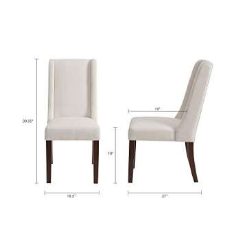 Madison Park Wing Dining Chairs - Set of 2 - Cream Elegance