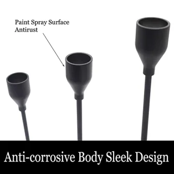 Stunning Matte Black Candlestick Holders - Denique 6 PCS Set