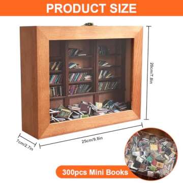 WAIZHIUA Anxiety Bookshelf: Mini Books for Stress Relief and Decor