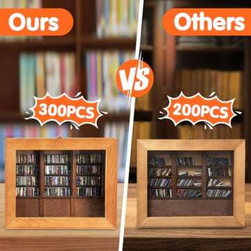 WAIZHIUA Anxiety Bookshelf with 300 Mini Books Decor