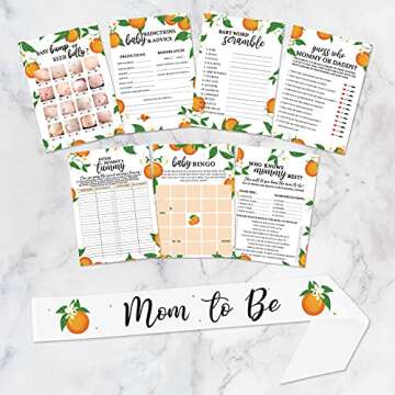 Sinasasspel Baby Shower Games for 50 Guests Set