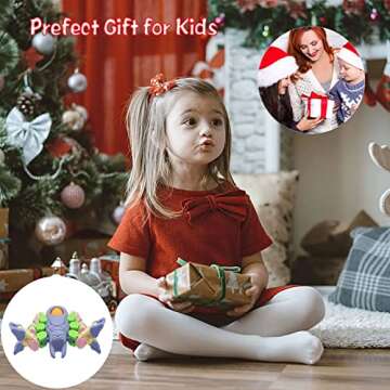 Fidget Toys for Kids and Adults,4 Pack Transformable Fidget Spinners for Boys Girls, Easter Basket Stuffers Pop Sensory Fidget Spider, Fingertip Gyros for ADHD Autism Kids Gifts