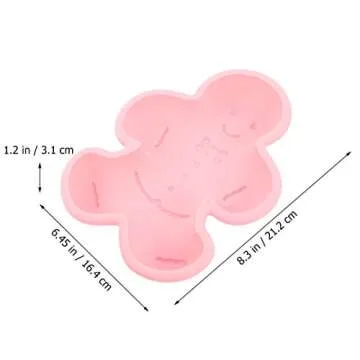 DOITOOL Silicone Cake Molds 2pcs Christmas Gingerbread Man Molds Christmas Silicone Mold Candy Molds Trays for Christmas Baking Gingerbread Cake Muffin Cookie Making Chocolates Silcone Molds