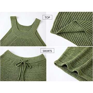 Summer Halter Two Piece Outfit for Women in Green