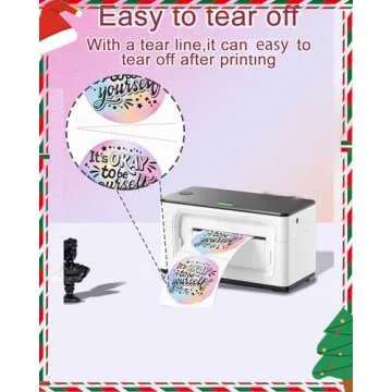 WONLABEL 2 inch Round Thermal Label, Multipurpose Circle Thermal Sticker Labels for Business and Home, Direct Thermal Printer Label for DIY Logo Design, Thanks Card, 500 Labels/1 Roll, Diffuse Purple