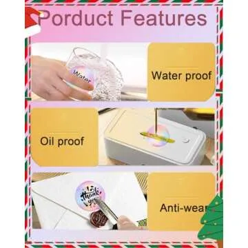 WONLABEL 2 inch Round Thermal Label, Multipurpose Circle Thermal Sticker Labels for Business and Home, Direct Thermal Printer Label for DIY Logo Design, Thanks Card, 500 Labels/1 Roll, Diffuse Purple