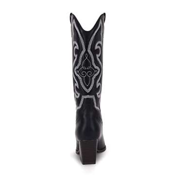Stylish VETASTE Embroidered Cowboy Boots for Women