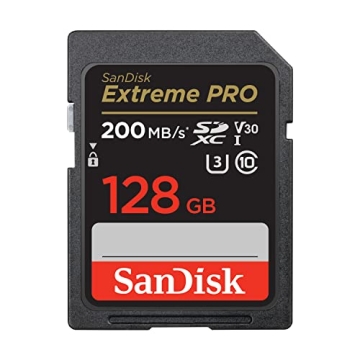 SanDisk 128GB Extreme PRO SDXC UHS-I Memory Card | C10, U3, V30, 4K UHD