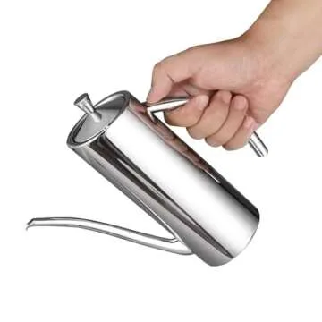 IMEEA Olive Oil Dispenser SUS304 Stainless Steel Cooking Kitchen No Drip Oil Can Vinegar Container, 24oz/700ml