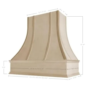 Elegant Unfinished Wood Range Hood Cover for Your Kitchen