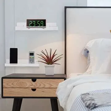 Tuanse 8 Pack Acrylic 12 Inch Floating Wall Mounted Shelves Clear Invisible Wall Ledge Acrylic Bookshelf Display Shelves for Christmas Room Home Bathroom