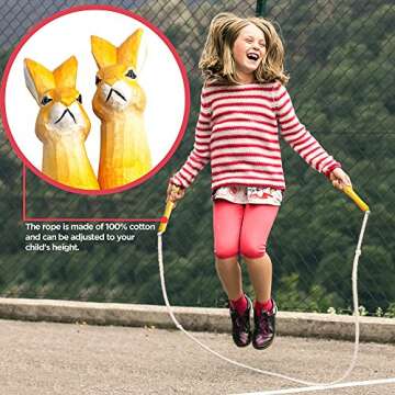 aGreatLife Kids Jump Rope | Bunny Handles & Adjustable Length