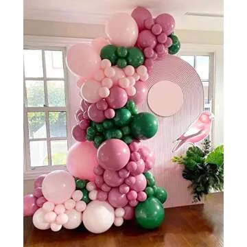 FOTIOMRG 110pcs Dark Green Balloon Garland Arch Kit, 18 12 10 5 inch Dark Green Latex Balloons Different Sizes Pack for Birthday Graduation Baby Shower Jungle Christmas Party Decorations