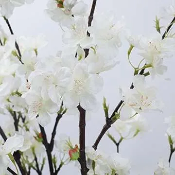 LESING Cherry Blossom Flowers 4pcs for Home Decor