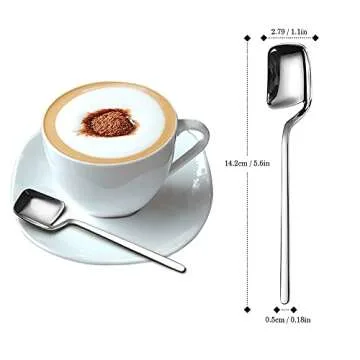 IQCWOOD Demitasse Spoons, Espresso Spoons, 5.6 Inches 18/10 Stainless Steel Mini Spoons Tea Spoons S...