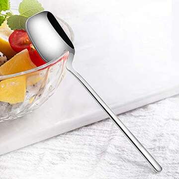 IQCWOOD Demitasse Spoons, Espresso Spoons, 5.6 Inches 18/10 Stainless Steel Mini Spoons Tea Spoons Small Spoons, Coffee Spoons Dessert Spoons Honey Spoons Tiny Spoons for Coffee, Set of 6