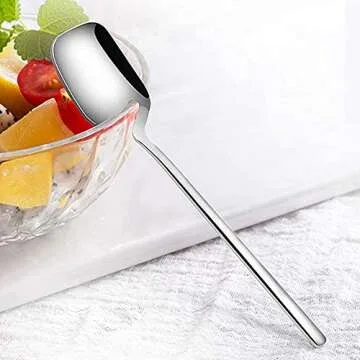 IQCWOOD Demitasse Spoons, Espresso Spoons, 5.6 Inches 18/10 Stainless Steel Mini Spoons Tea Spoons Small Spoons, Coffee Spoons Dessert Spoons Honey Spoons Tiny Spoons for Coffee, Set of 6