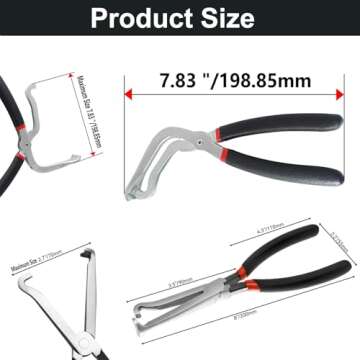 2Pcs Electrical Disconnect Pliers, Electrical Connector Pliers for Cars, Fuel Line Petrol Clip Pipe ...