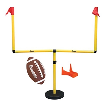 Franklin Sports Youth Football Goal-Post Set for Kids - Adjustable Height & Mini Football - Easy Ass...