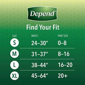 Depend FIT-FLEX Incontinence Underwear for Women, Maximum Absorbency, L, Tan (Packaging may vary)