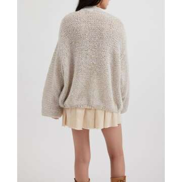 Women’s Fall Long Sleeve Lightweight Cardigan V Neck Sweater with Stylish Design