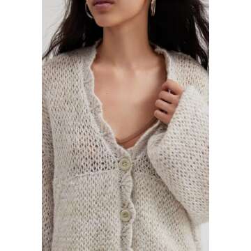 Chic Women’s Lightweight Fall Cardigan V Neck Sweater