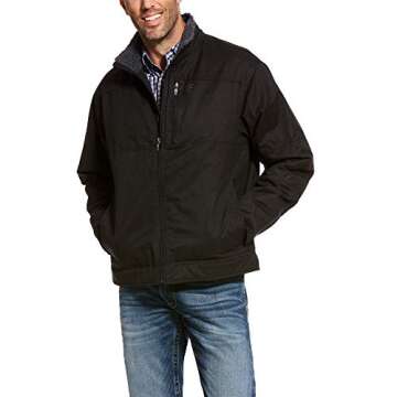 ARIAT Men's Grizzly Canvas Jacket - Durable Comfort for Outdoor Adventures