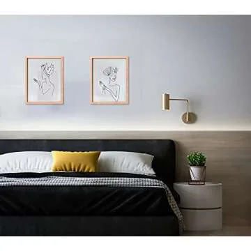 ATOBART Oak Wood Picture Frames Set of 2, 8x10