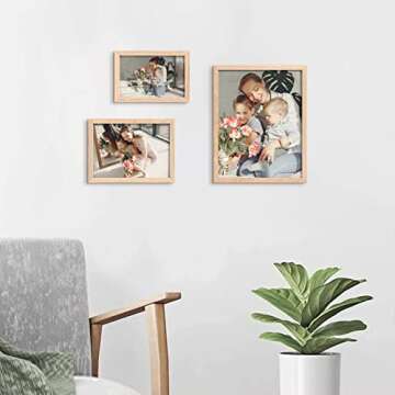 ATOBART Oak Wood Picture Frames Set of 2, 8x10