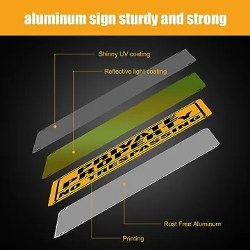 LEIFIDE No Trespassing Signs Metal Aluminum Security Signs