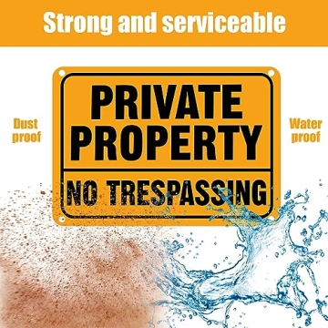 LEIFIDE No Trespassing Signs Metal Aluminum Security Signs