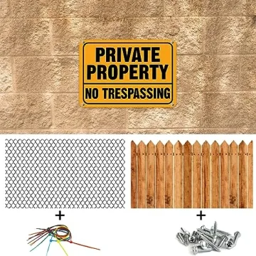 LEIFIDE No Trespassing Signs Metal Aluminum Security Signs