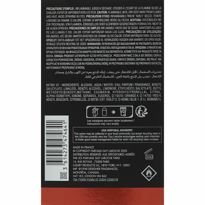 Guy Laroche For Men - Long Lasting EDP Spray