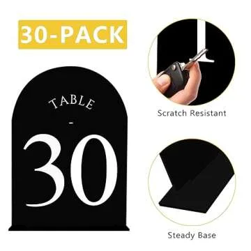 JOYIT Arch Wedding Table Numbers with Stands - Elegant Decor