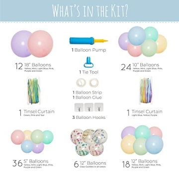 Pastel Balloon Garland Kit for Parties Macaron Theme Decoration
