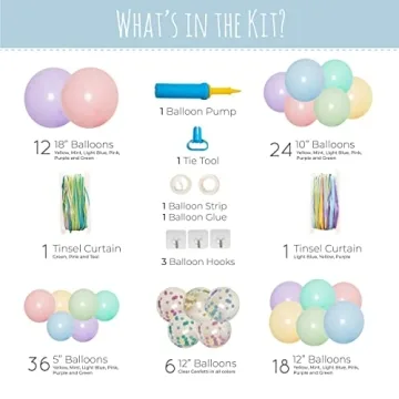 Pastel Balloon Garland Kit for Parties Macaron Theme Decoration