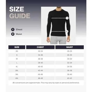 Thermajohn Thermal Shirts for Men Long Sleeve Thermal Compression Shirts for Men Base Layer Cold Weather (Black, Medium)