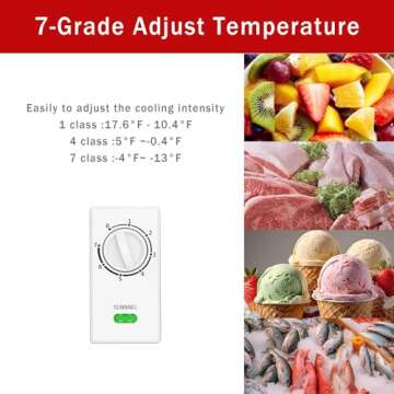 KEG 3.5 cu ft Freezer with Adjustable Thermostat
