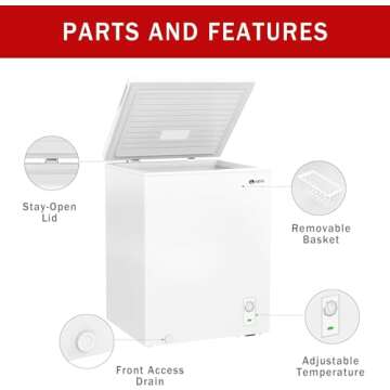 KEG 3.5 cu ft Freezer with Adjustable Thermostat