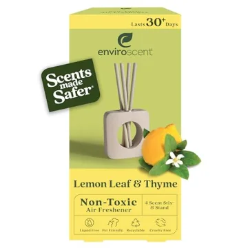 Enviroscent Non-Toxic Lemon Leaf & Thyme Air Freshener | Lasts Over 30 Days, Eco-Friendly Scent Stix...