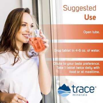 Trace Minerals Magnesium Effervescent - Bone & Circulatory Health Support Supplement - Magnesium Supplement to Aid Cardiovascular Health & Positive Outlook - Orange, 8 Containers (80 Servings)