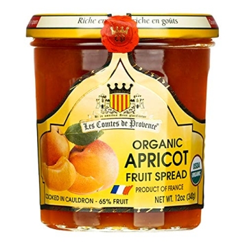 Apricot Jam Spread USDA Organic Preserve – 12 OZ Made in France Traditional Jam Non GMO Gluten Fre...