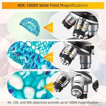 SWIFT Compound Monocular Microscope SW200DL: 40X-1000X w/ Dual Light & Precision Focus