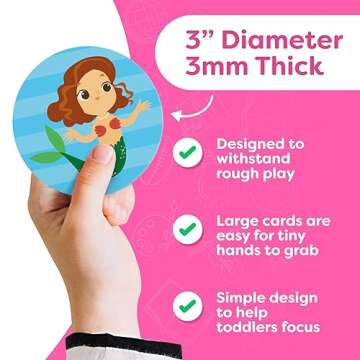 Mermaid Toys for Girls 4-6 Matching Game - Memory Game for Kids - Girls Toys 4-5 - Mermaid Gifts for Girls Age 4 Year Old Girl Birthday Gifts - Kids Games Preschool Educational Toys for Girls 3-5