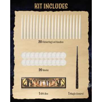 Bomivix 20pcs Christmas Decorations Flameless LED Floating Candles with Magic Wand Remote - Floating...